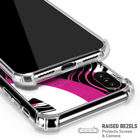 Pink and White Hipster iPhone XS Max Clear Case